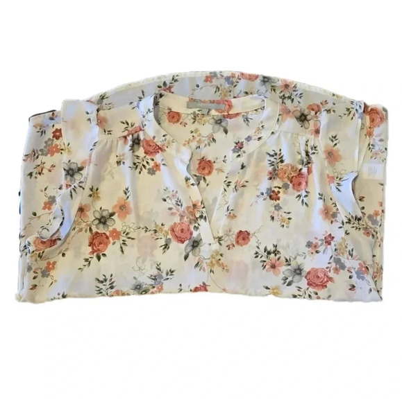 Sweet Rain, Size XL, Floral Sleeveless Blouse - Picture 9 of 10